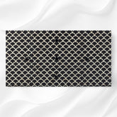 Bone Inlay Fish-scale Design 3 Drawers & 2 Doors Sideboard Table Black